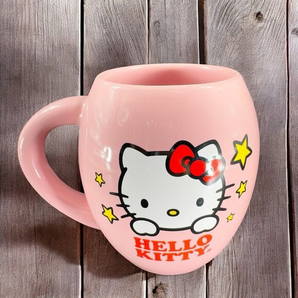 Hello Kitty Happy Holidays Ceramic Mug Cup Pink Cup Mug Whimsical Cup Porcelain - Picture 1 of 13
